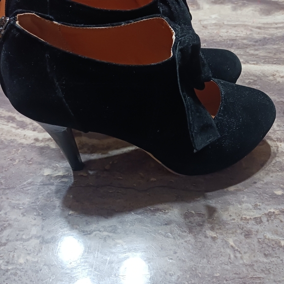 Velvet Heels Bow Mary Jane whimsigoth grunge sexy dark feminine - Picture 6 of 8